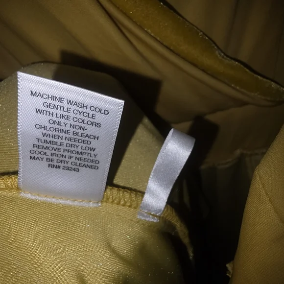 New York & Company Mustard Velvet Jumpsuit - Picture 8 of 9